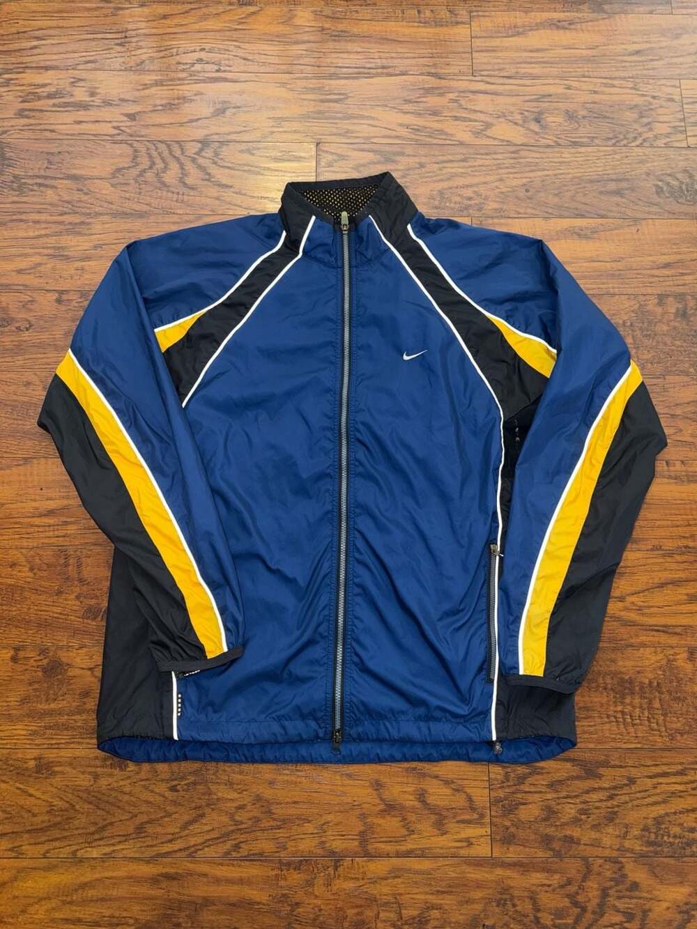 Vintage Nike Alpha Project Full Zip Windbreaker Jacket Blue Yellow Black